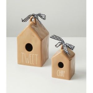 Rae Dunn 2pk Tweet & Chirp Birdhouses